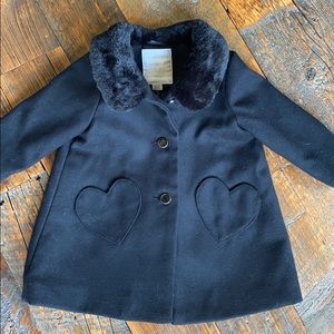 Baby girl black pea coat